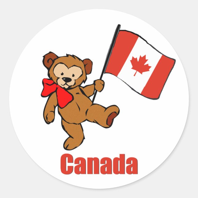 Autocollant Canada Teddy Bear (Devant)