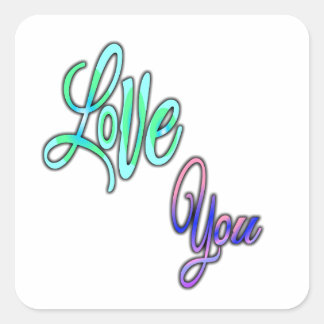 Autocollant carré coloré.