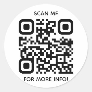 Autocollant carré de code QR personnalisé