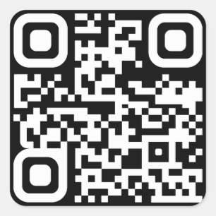 Autocollant carré de code QR personnalisé