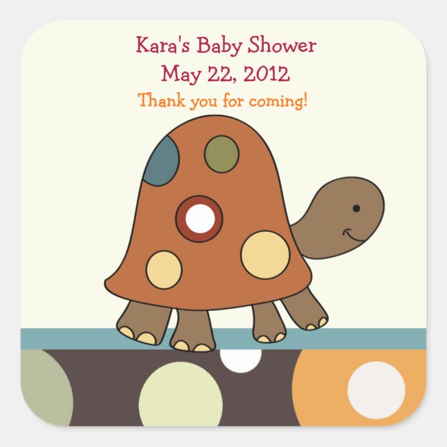 Autocollant CARRÉ de la tortue Laguna (Devant)