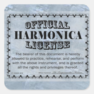 Autocollant Carré de licence Harnonica