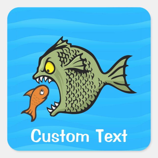 Autocollant carré de poisson taureau (Devant)