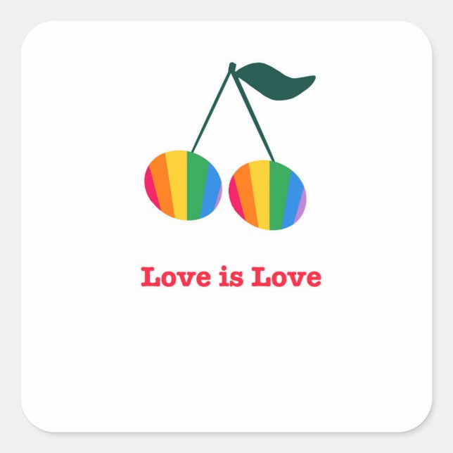 Autocollant carré de t-shirt Pride (Devant)