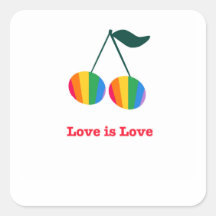 Autocollant carré de t-shirt Pride