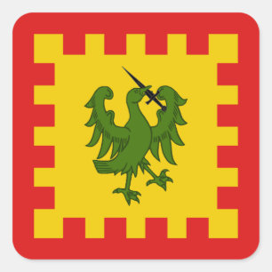 Autocollant carré du badge de la population de Sai