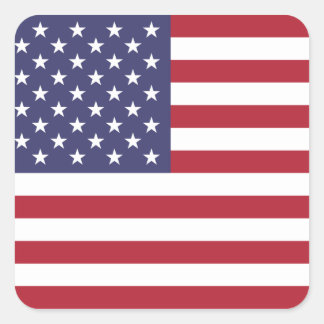 Autocollant Carré du drapeau américain
