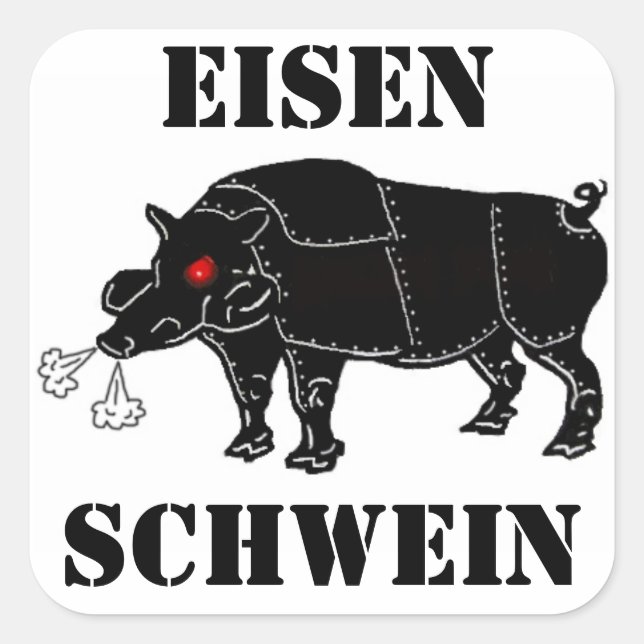 Autocollant Carré EISEN-SCHWEIN (Devant)