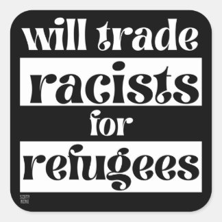 autocollant carré "END RACISM 2"