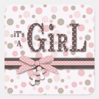 Autocollant Carré fille