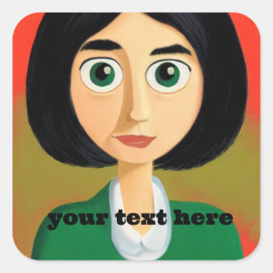 Autocollant Carré fille