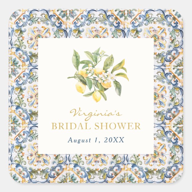 Autocollant carré italien (Devant)