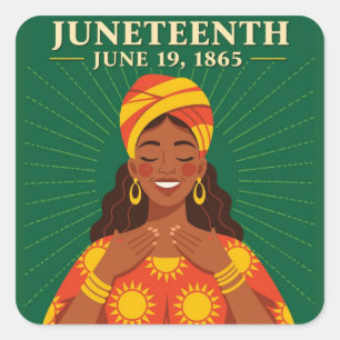 Autocollant carré Juneteenth