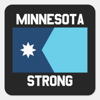 Autocollant carré Minnesota Strong