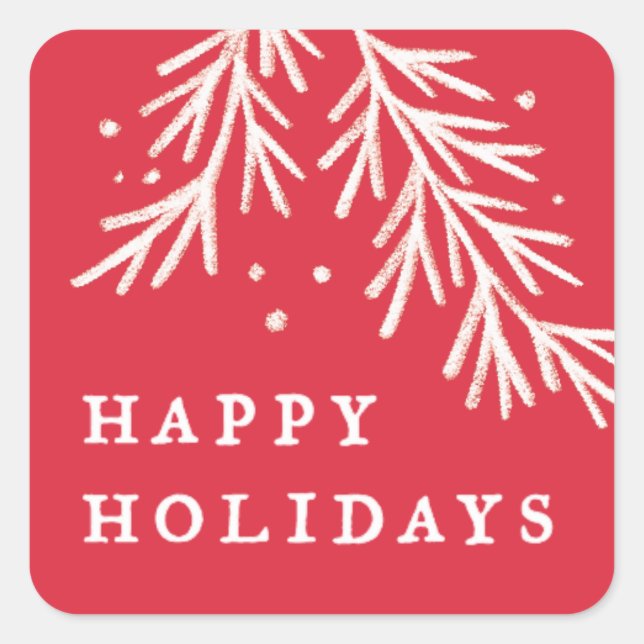 Autocollant carré Winter Wonder (Devant)