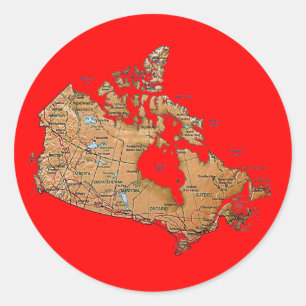 Autocollant Carte Canada