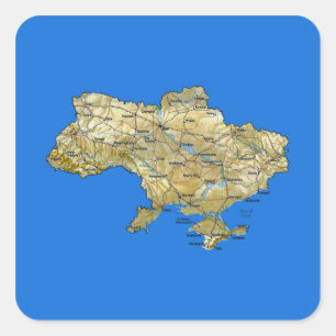 Autocollant Carte Ukraine