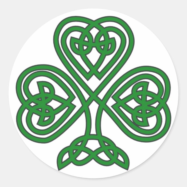 Autocollant Celtic Irish Shamrock St. Patrick's Da (Devant)