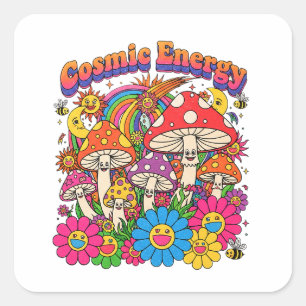 Autocollant CHAMPIGNON ÉNERGIE COSMIQUE