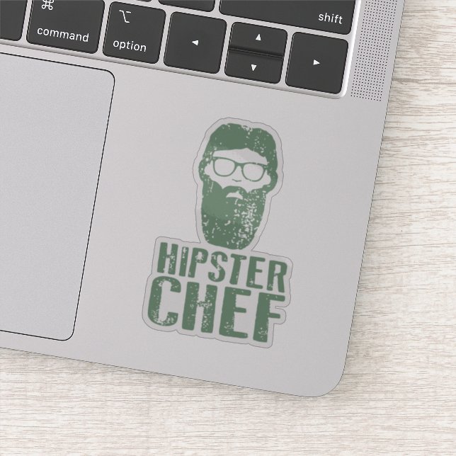 Autocollant chef Hipster (Détail)