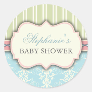 Autocollant chic de faveur de baby shower de
