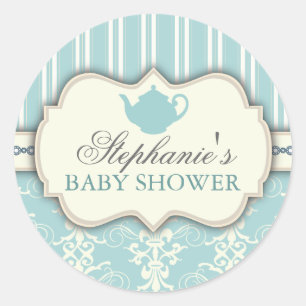 Autocollant chic de faveur de baby shower de
