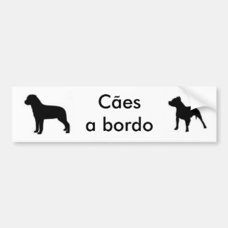 autocollant chiens bordo-Rott et Pit