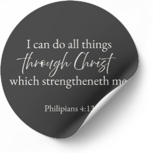 Autocollant chrétien Philippiens 4:13