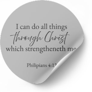 Autocollant chrétien Philippiens 4:13