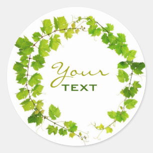 Autocollant circulaire de la vigne