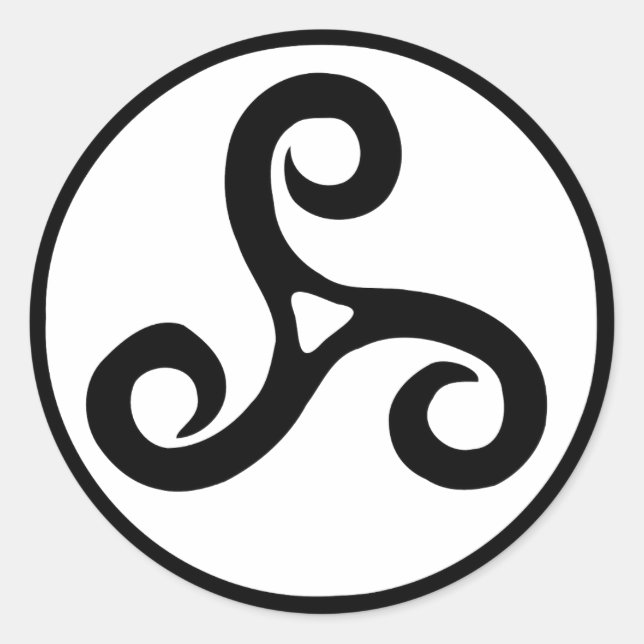 Autocollant circulaire tribal celtique (Devant)