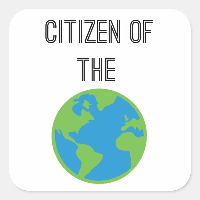 Autocollant Citoyen Du Monde (Devant)