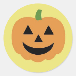 Autocollant citrouille Halloween