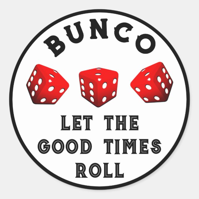 Autocollant classique de nuit de jeu Bunco (Devant)