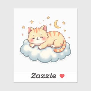 Autocollant Cloud Nap Kitty – Chat Mignon Paresseu