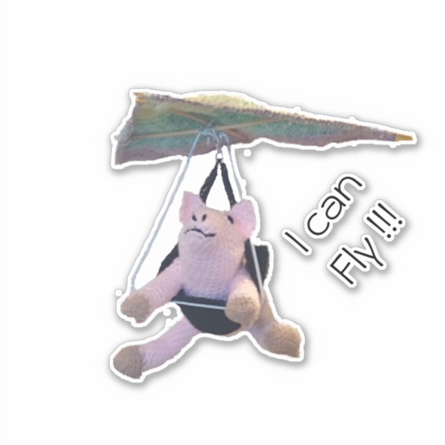 Autocollant - Cochon volant (Devant)