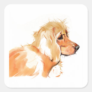 Autocollant Cocker Spaniel, Art Canin