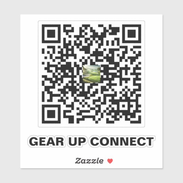 Autocollant Code QR Golf – Joignez-vous sur le Ver (Feuille)