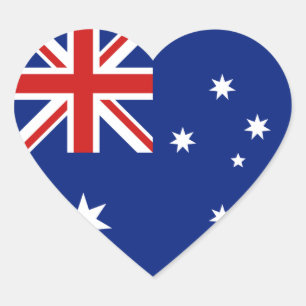 Autocollant Coeur du drapeau australien