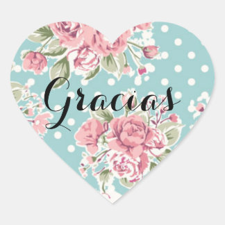 autocollant coeur floral