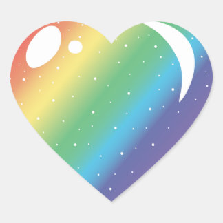 Autocollant coeur Galaxy Pride