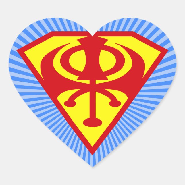 Autocollant Coeur Super Khanda (Devant)