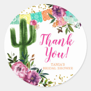 Autocollant Coloré Taco Mexicain sur l'Amour Merci