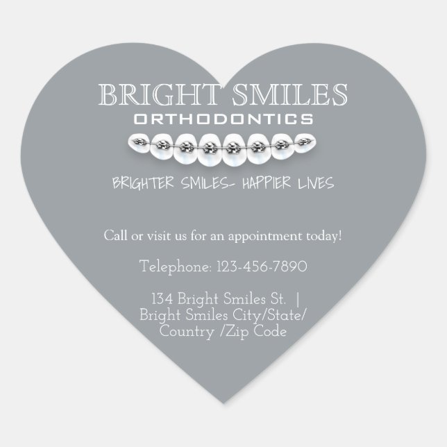 Autocollant commercial Orthodontiste Orthodontique (Devant)
