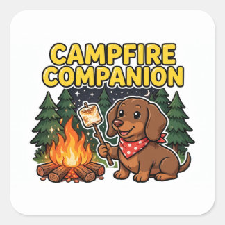 Autocollant Compagnon de feu de camp — Dachsund ba