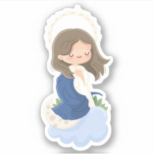Autocollant Conception Imaculée Kawaii