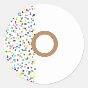 Autocollant Confetti Donut
