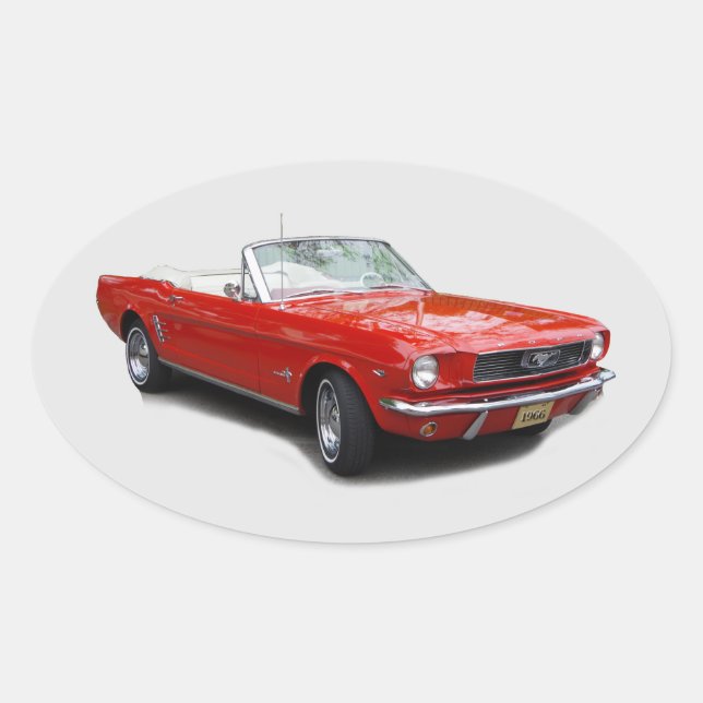 Autocollant convertible rouge 1966 (Devant)
