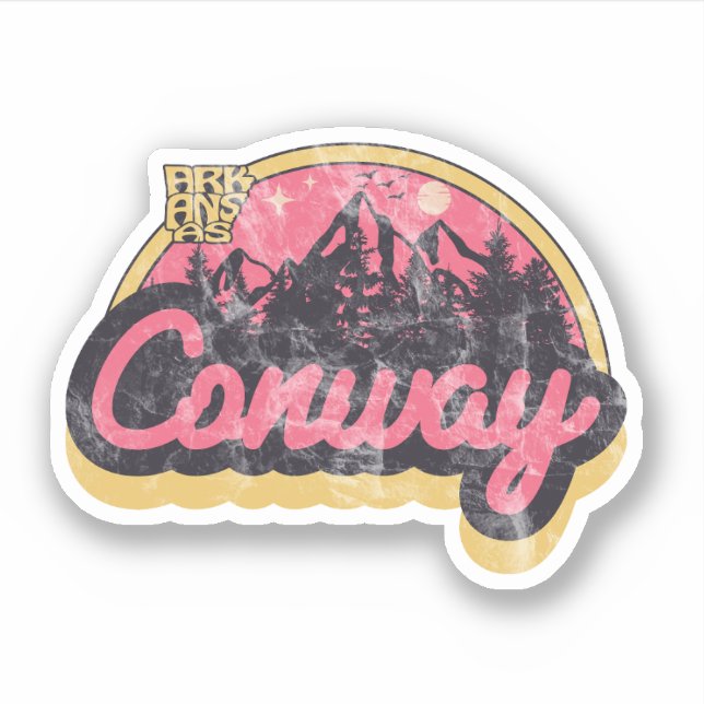 Autocollant Conway, Arkansas (Devant)