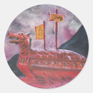 Autocollant coréen de bateau de tortue